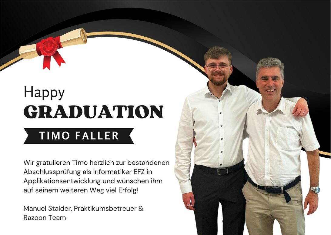 Congratulations on Completing Your Internship, Timo!